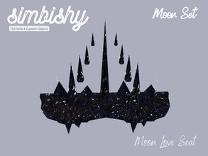 Sims 4 — Moon Love Seat by simbishy — A levitating loveseat made of magical moon rocks.