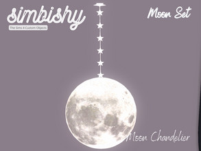 Sims 4 — Moon Chandelier by simbishy — Beautiful full moon up above but in your room.