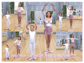 Sims 4 — Ballet first position by Pandorassims4cc — Pose pack contains 5 child ballet poses and 5 female ballet poses