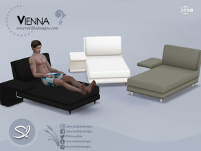 Sims 4 — Vienna Lounger by SIMcredible! — by SIMcredibledesigns.com available exclusively at TSR 5 colors + variations