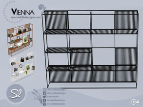 Sims 4 — Vienna Bookshelf by SIMcredible! — Although there are no books on this design, we wanted to make it functional.