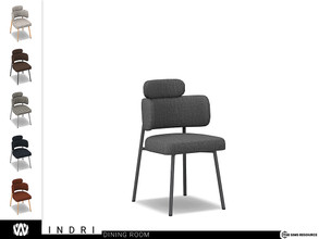 Sims 4 — Indri Dining Chair by wondymoon — - Indri Dining Room - Dining Chair - Wondymoon|TSR - Creations'2022