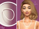 Sims 4 — Ria - necklace by FlyStone — Shiny necklace made from pearls will be a great addition to your elegant dress on