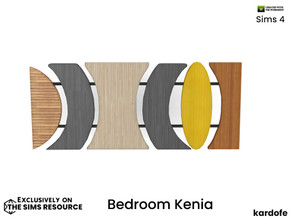 Sims 4 — kardofe_Bedroom Kenia_Wall decoration by kardofe — Wall decoration made up of different wooden pieces of wood