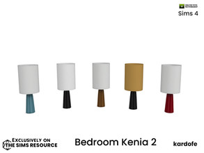 Sims 4 — kardofe_Bedroom Kenia_TableLamp by kardofe — Table lamp, in five colour options