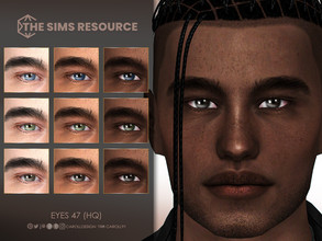 Sims 4 — Eyes 47 (HQ) by Caroll912 — A 9-swatch soft, realistic set of eyes in different shades of blue, green and brown.
