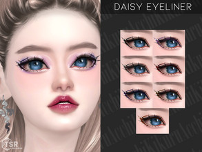 Sims 4 — Daisy Eyeliner by Kikuruacchi — - It is suitable for Female and Male. ( Teen to Elder ) - 7 swatches - HQ