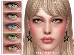 Sims 4 — Eyeliner N157 by Seleng — The eyeliner has 21 colours and HQ compatible. Allowed for teen, young adult, adult