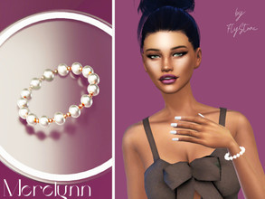 Sims 4 — Merelynn - bracelet by FlyStone — Beautiful left wrist bracelet made from pearls and gold. Wear it for party or