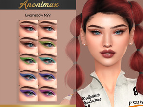 Sims 4 — Eyeshadow N29 by Anonimux_Simmer — - 10 Shades - Compatible with the color slider - BGC - HQ - Thanks to all CC