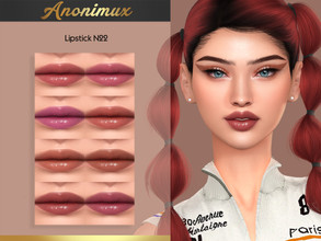 Sims 4 — Lipstick N22 by Anonimux_Simmer — - 8 Swatches - Compatible with the color slider - BGC - HQ - Thanks to all CC