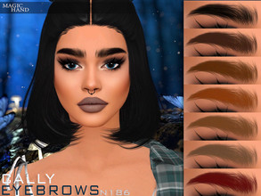 Sims 4 — Cally Eyebrows N186 by MagicHand — Thick bushy eyebrows in 13 colors - HQ Compatible. Preview - CAS thumbnail