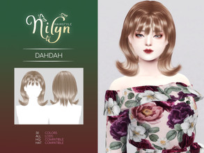 Sims 4 — DAH DAH HAIR - NEW MESH  by Nilyn — Mesh by Nilyn 30 Swatches All LOD Compatible HQ Compatible HAT Compatible