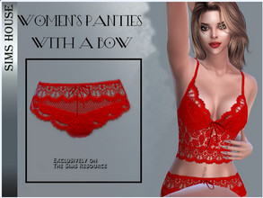 Sims 4 — WOMEN'S PANTIES WITH A BOW by Sims_House — WOMEN'S PANTIES WITH A BOW 6 options. Women's lace panties with a bow