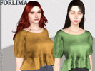 Sims 4 — Top .14 by ForLima — 8 Colors HQ Compatible All LOD's New Mesh Custom Thumbnail