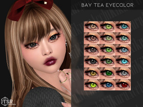 Sims 4 — Bay Tea Eyecolor by Kikuruacchi — - It is suitable for Female and Male. ( Toddler to Elder ) - 18 swatches -