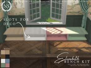 Sims 4 — Elizabeth Window Seat - Base (Hollow) by networksims — A base for the Elizabeth Window Seat, with slots for deco