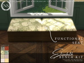 Sims 4 — Elizabeth Window Seat - Cushion (2 Tiles, Patterned) by networksims — Cushions for the Elizabeth Window Seat.