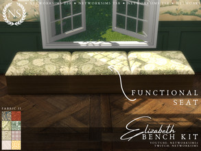 Sims 4 — Elizabeth Window Seat - Cushion (3 Tiles, Patterned) by networksims — Cushions for the Elizabeth Window Seat.