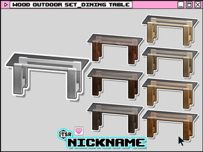 Sims 4 — wood outdoor set_dining table by NICKNAME_sims4 — wood outdoor set 10 package files. wood outdoor set_bar wood