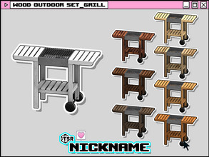 Sims 4 — wood outdoor set_grill by NICKNAME_sims4 — wood outdoor set 10 package files. wood outdoor set_bar wood outdoor