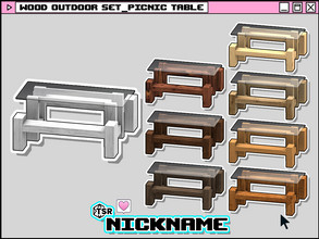 Sims 4 — wood outdoor set_picnic table by NICKNAME_sims4 — wood outdoor set 10 package files. wood outdoor set_bar wood