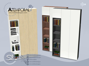 Sims 4 — Atemporal Bookcase by SIMcredible! — by SIMcredibledesigns.com available exclusively at TSR 4 colors variations