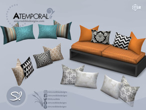 Sims 4 — Atemporal Cushions by SIMcredible! — by SIMcredibledesigns.com available exclusively at TSR 5 colors variations