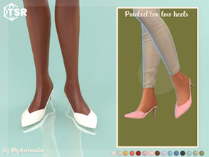 Sims 4 — Pointed toe low heels by MysteriousOo — Pointed toe low heels in 15 colors