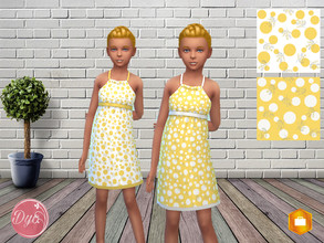 Sims 4 — Summer dress mimosa by dyokabb — Summer dress for child female, 2 swatches 