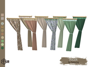 Sims 4 — Inger. Curtain, right by soloriya — Curtain, right version. Part of Inger set. 8 color variations. Category:
