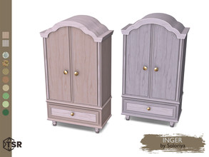 Sims 4 — Inger. Dresser by soloriya — Wooden dresser. Part of Inger set. 8 color variations. Category: Storage -