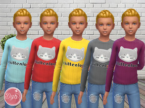Sims 4 — sweat kittenlove by dyokabb — sweat #kittenlove for children female only 10 swatches
