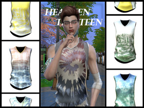 Sims 4 — WBHG: Untucked Sleeveless Shirt by heathen13 — 20 Swatches File Size: 2.05 MB