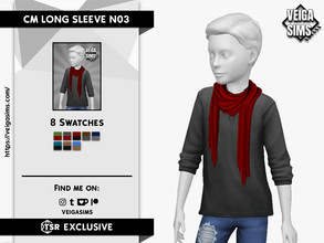 Sims 4 — CM LONG SLEEVES N03 by David_Mtv2 — - For childs only; - 8 swatches; - New mesh with all LODs; - New maps.