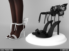 Sims 4 — 961 - Lace High Heels by ShakeProductions — Shoes/High Heels HQ Compatible New Mesh All LODs 21 Colors