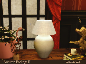 Sims 4 — Autumn Feelings II Table lamp by siomisvault — We need a table lamp to make that room look cool! So here it is a