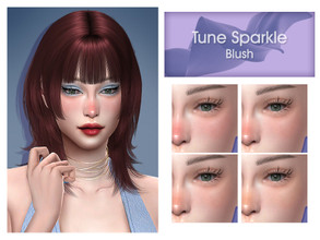 Sims 4 — Tune Sparkle Blush by Lisaminicatsims — -Tune Sparkle Make Up Set -New Mesh -Blush category -HQ comatble -4