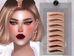 Sims 4 — EYEBROWS Z45 by ZENX — -Base Game -All Age -For Female -8 colors -Works with all of skins -Compatible with HQ
