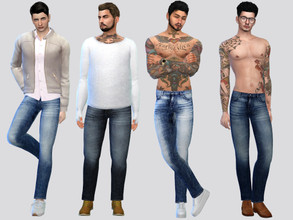 Sims 4 — Jameson Denim Jeans by McLayneSims — TSR EXCLUSIVE Standalone item 5 Swatches MESH by Me NO RECOLORING Please