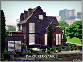 Sims 4 — Dark Elegance by nobody13922 — Beautiful family house in dark colors with elements of wood and gold. Class, chic