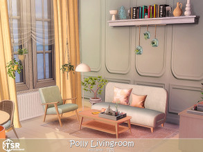 Sims 4 — Polly Livingroom / TSR CC Only by nolcanol — Polly Livingroom CC used! Please, read the Required section. Room: