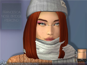 Sims 4 — Francesca Nose Bridge Piercing by PlayersWonderland — A modern but neat looking bridge piercing with 2 pearls.