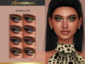 Sims 4 — Eyeshadow N30 by Anonimux_Simmer — - 8 Shades - Compatible with the color slider - BGC - HQ - Thanks to all CC
