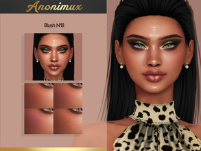 Sims 4 — Blush N18 by Anonimux_Simmer — - 4 Swatches - BGC - HQ - Thanks to all CC creators - I hope you enjoy!