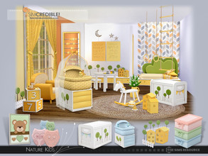 Sims 4 — Nature Kids Bedroom by SIMcredible! — The third and last part of the Nature Kids children set is the kids