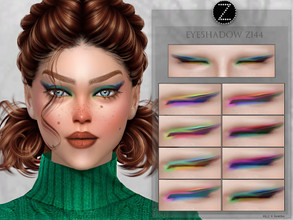 Sims 4 — EYESHADOW Z144 by ZENX — -Base Game -All Age -For Female -8 colors -Works with all of skins -Compatible with HQ