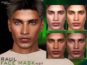Sims 4 — [Patreon] Raul Face Mask N37 by MagicHand — Latino face mask in 5 skin color variations - HQ Compatible Preview