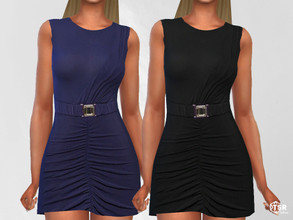 Sims 4 — Sleeveless Dresses with Belt by saliwa — Sleeveless Dresses with Belt 4 swatches
