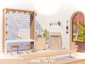 Sims 4 — Idris Patio - TSR only CC by Mini_Simmer — Room type: Outdoors Size: 3x4 Price: $3,479 Wall Height: Short